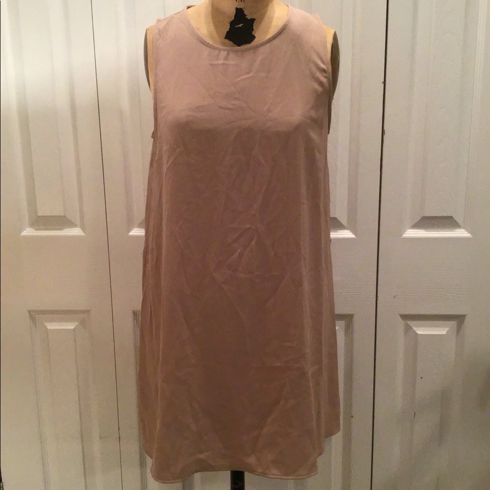 Tan shift dress